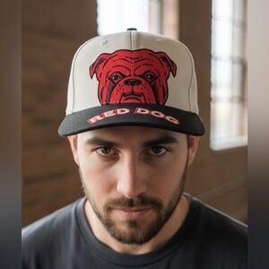 Red Dog Beer Snapback Embroidered Vintage Hat
